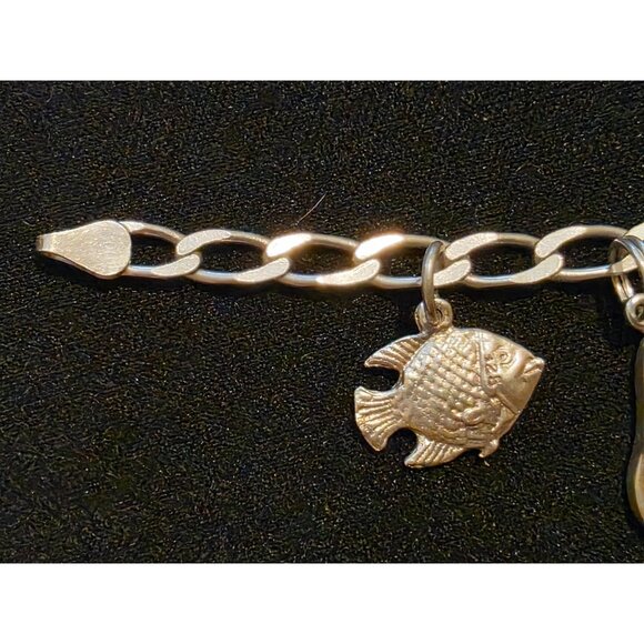 Sterling Silver Mexico Charm Bracelet With Ocean & Travel-Themed Charms - Picture 4 of 13